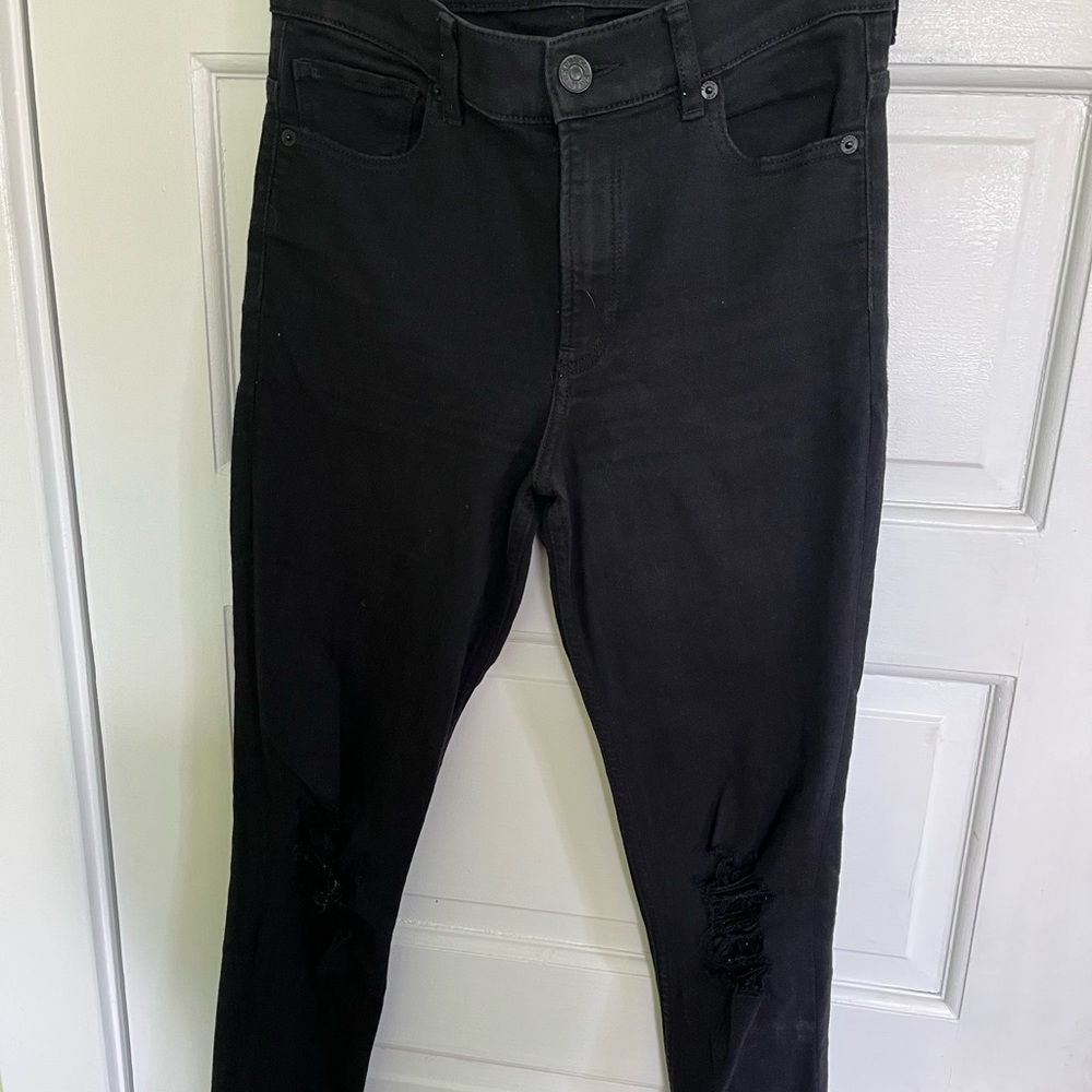 Express Black Distressed Jeans - Size 2S Highrise